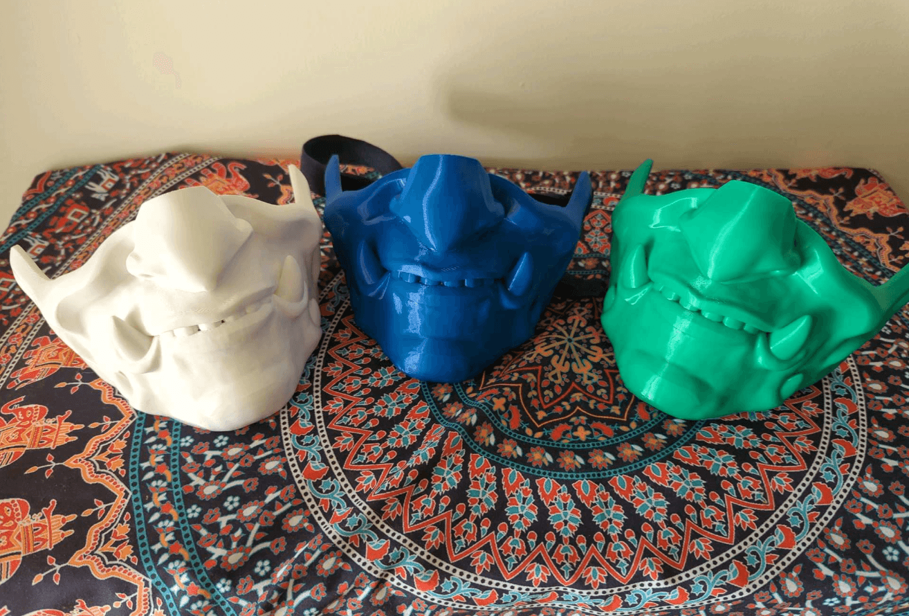 ماسک سه بعدی مدل اونی (Oni Mask) کد04 — تصویر ۴