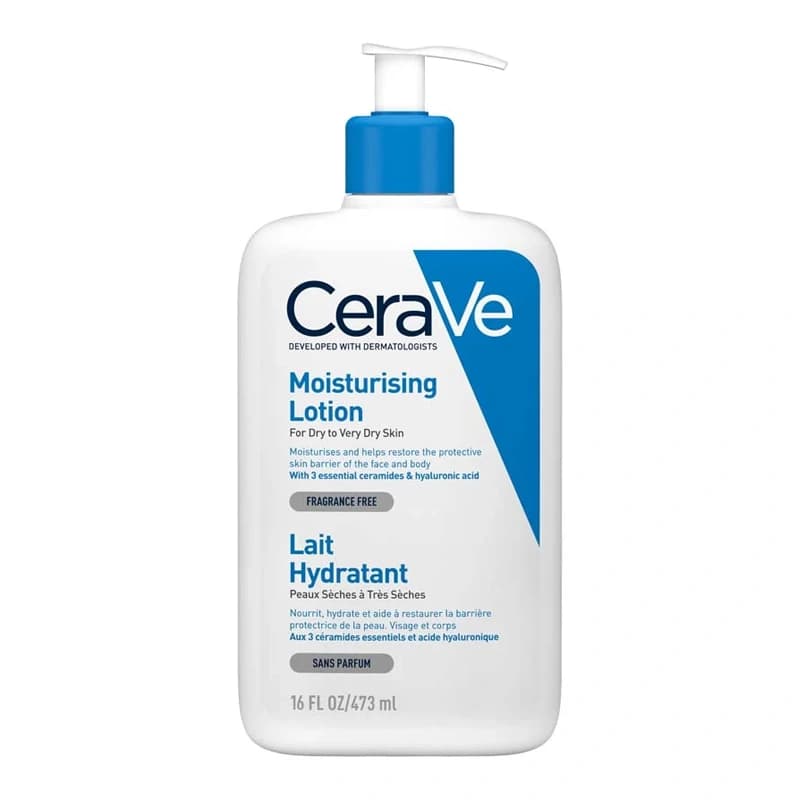 لوسیون کرم مرطوب کننده صورت و بدن سراوی Cerave حجم 473 میل مخصوص پوست خشک و بسیار خشک — تصویر ۲