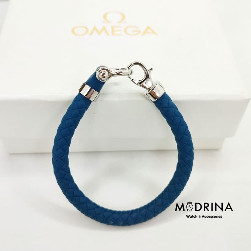 دستبند امگا رابر آبی نفتی مستر OMEGA — تصویر ۵