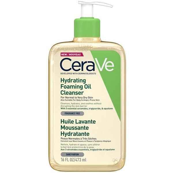 فوم شستشوی آبرسان روغنی سراوی CERAVE حجم 473 میل مناسب پوست بسیار خشک و حساس