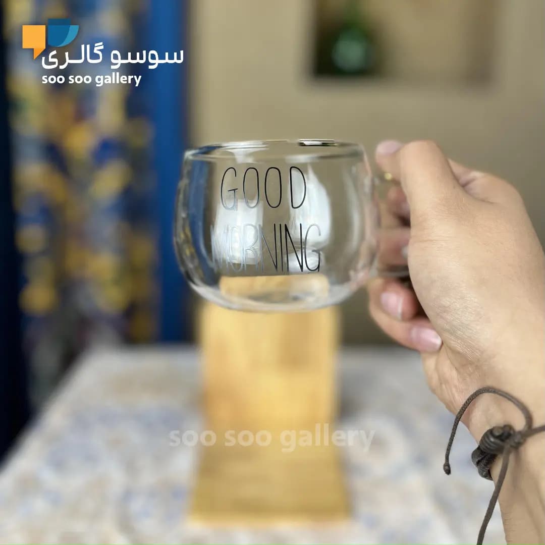 ماگ پیرکس گود مورنینگ دسته دار تُپل GOOD MORNING — تصویر ۳