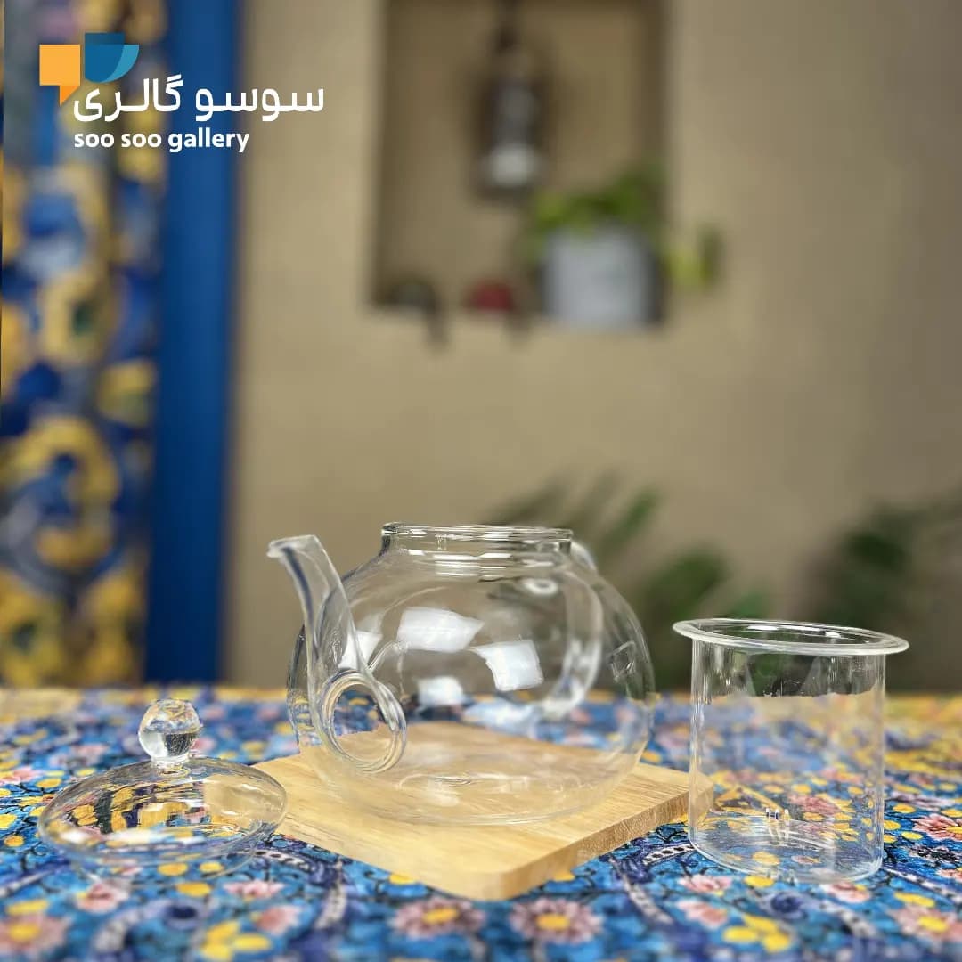 قوری تمام پیرکس 800 میلی لیتر با وارمر — تصویر ۲