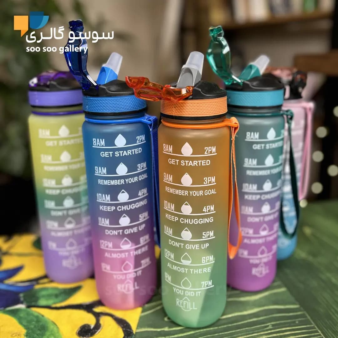قمقمه نی دار ورزشی 1 لیتری REFILL — تصویر ۲