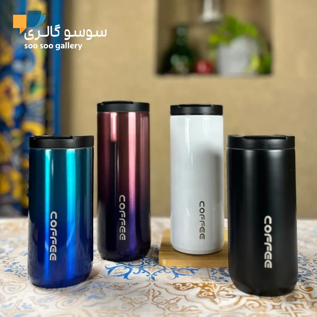 تراول ماگ استوانه ای کافی COFFEE