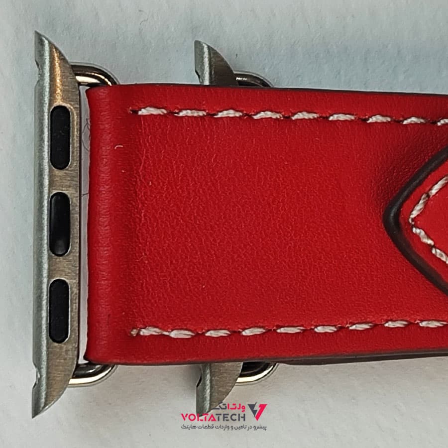 پند اپل واچ چرمی قرمز مات — تصویر ۲