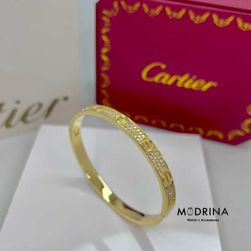 دسبتند لاو کارتیه فول نگین طلایی سایز 17 Cartier — تصویر ۲