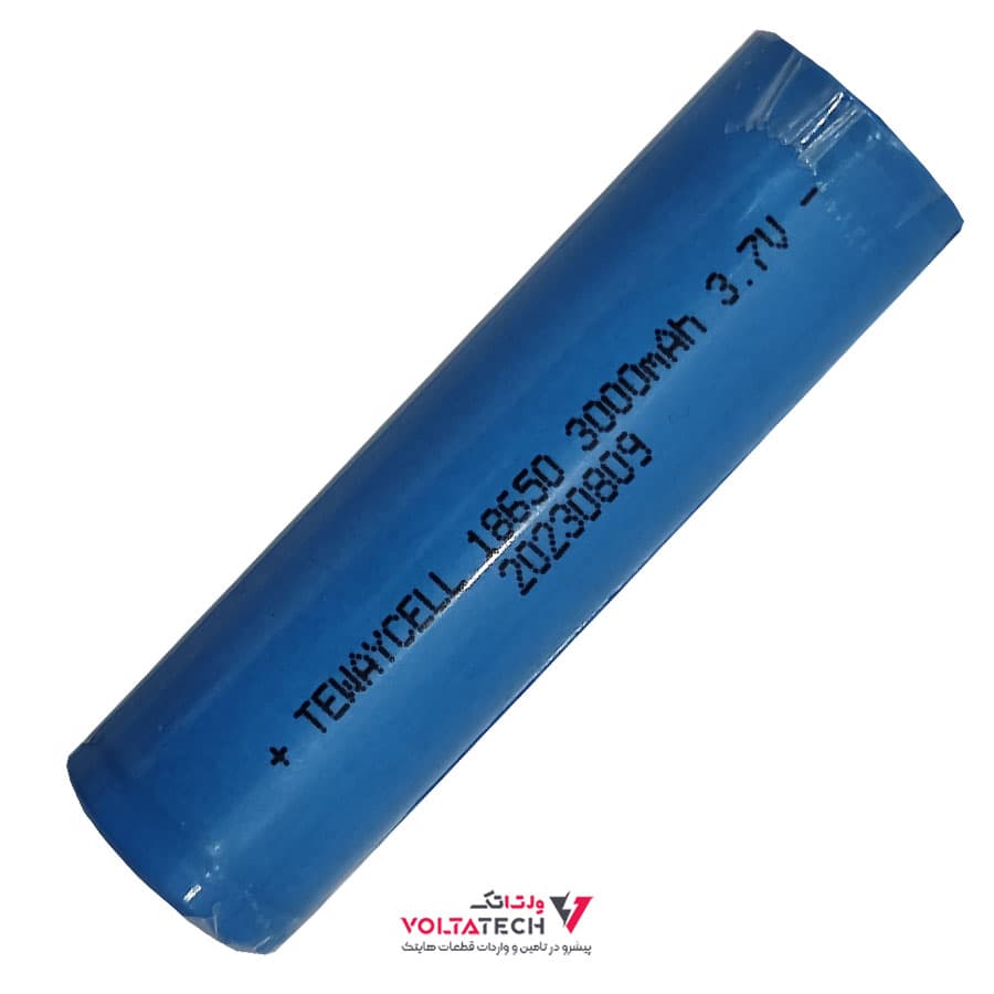 باتری لیتیوم یون استوک 3.7v سایز 18650 ظرفیت 3000mA
