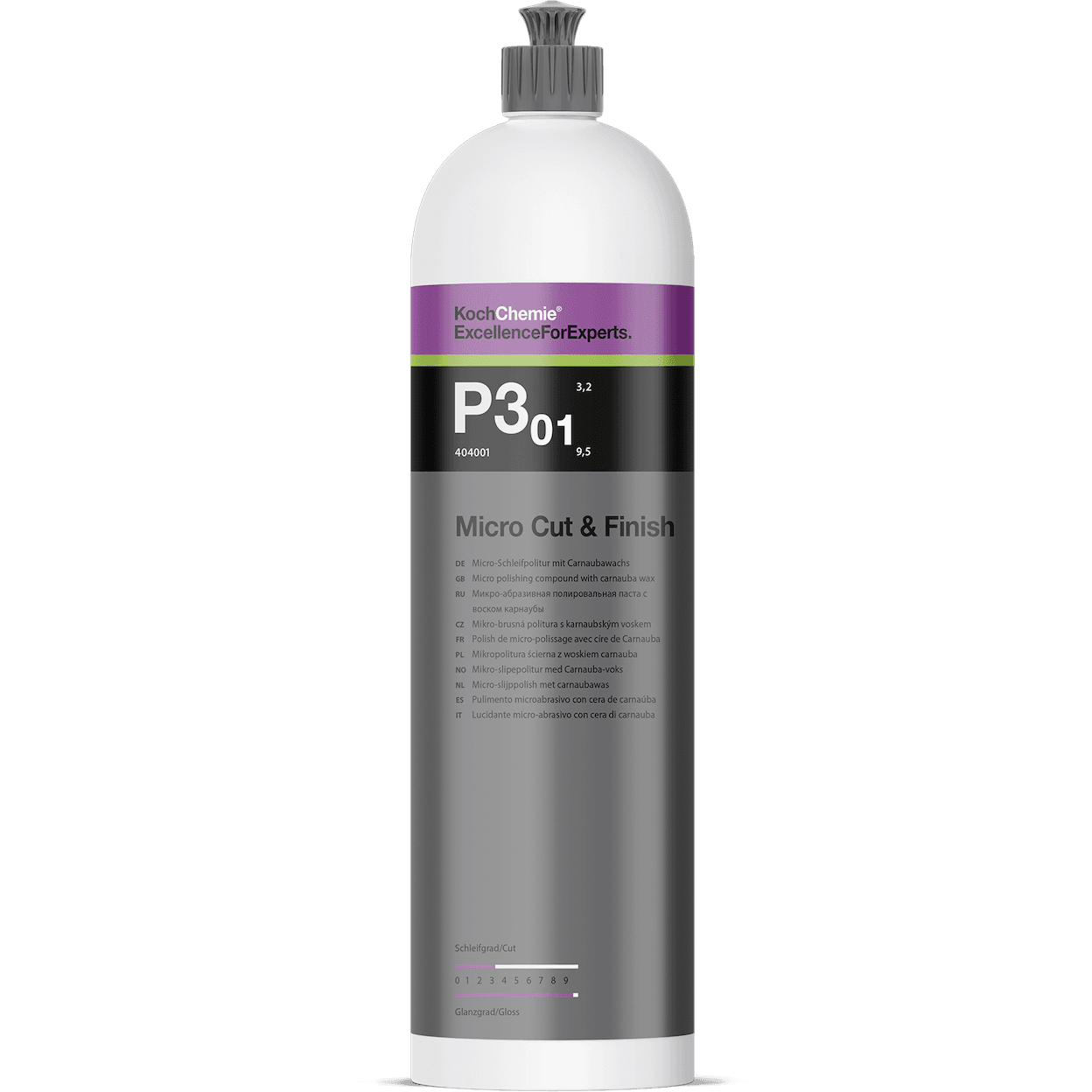 پولیش نرم و آنتی هولوگرام بدنه خودرو کوکمی مدل Koch Chemie P3.01 Micro Cut & Finish Compound