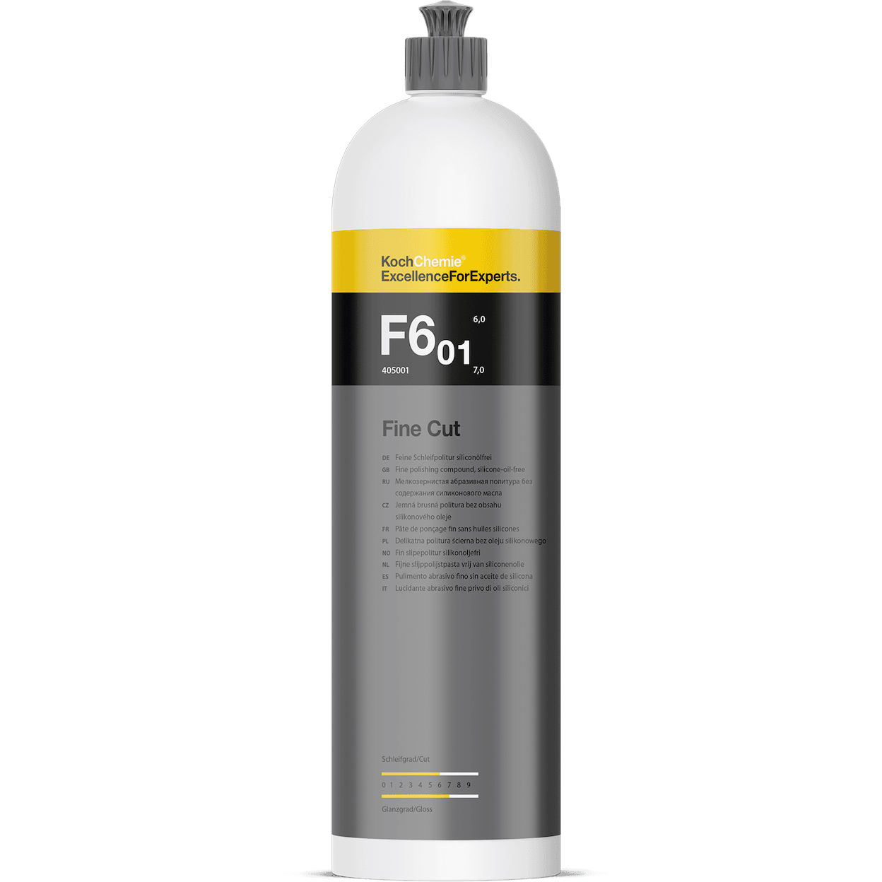 پولیش متوسط یک لیتری بدنه خودرو کوکمی مدل Koch Chemie F6 Fine Cut
