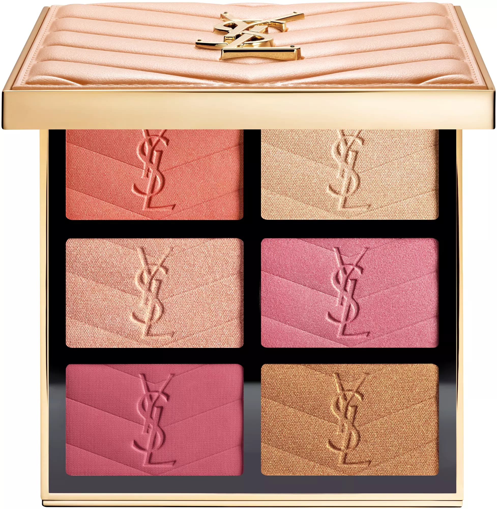 پالت رژگونه و هایلایتر صورت YSL Golden Oasis ایوسن لورن YSL Golden Oasis Face Palette