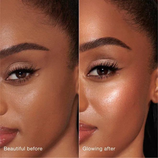 رژگونه هایلایتر مایع شارلوت تیلبری BEAUTY LIGHT WAND PEACHGASM A glowing, peach liquid high-blusher — تصویر ۶