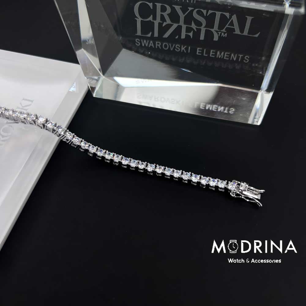 دستبند تنیسی کریستال سواروسکی 18 سانت Swarovski