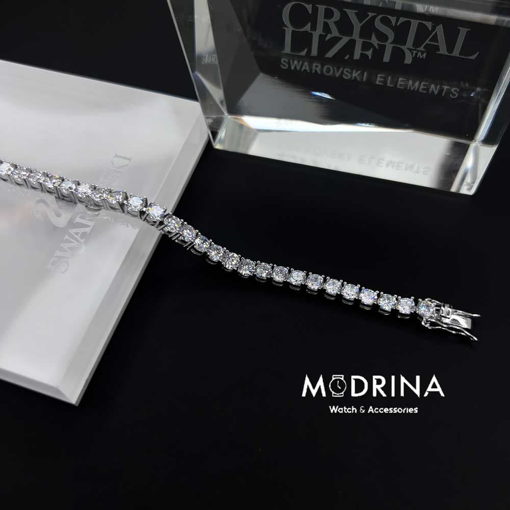 دستبند تنیسی کریستال سواروسکی 19.5 سانت Swarovski