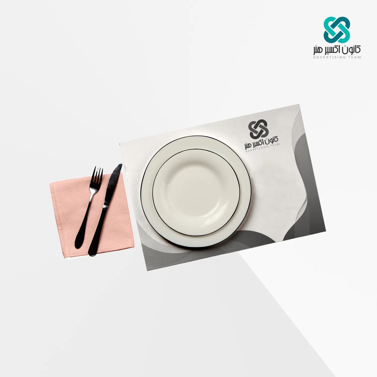زیر بشقابی-زیر سینی مومی 40 گرم تک رنگ مشکی