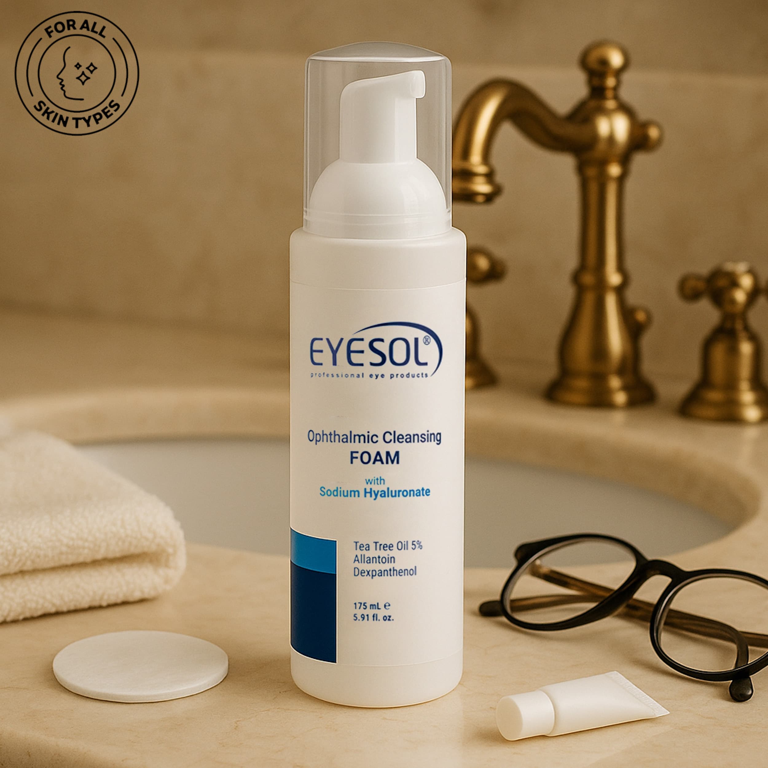 فوم شستوشوی پلک و مژه آیسول EYESOL مدل Tea Tree Oil — تصویر ۲