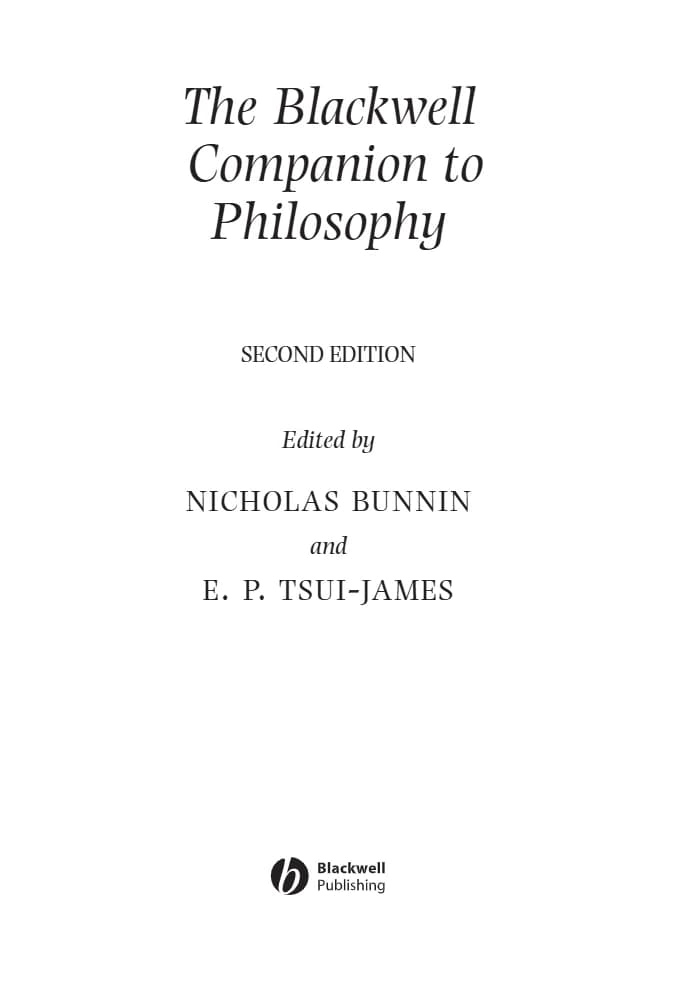 کتاب The Blackwell Companion to Philosophy (همراه بلک‌ول فلسفه) نسخه انگلیسی PDF