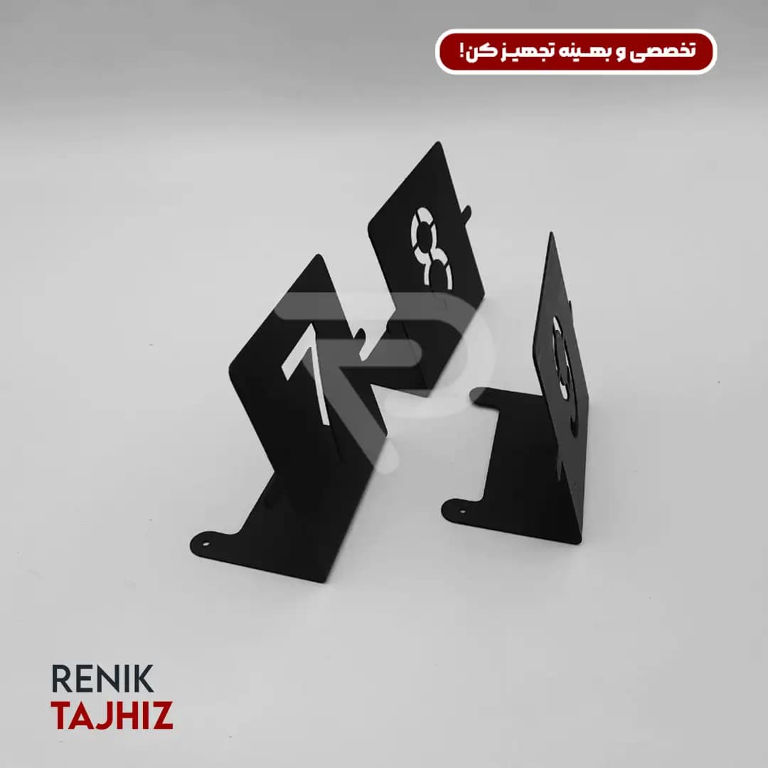 ست شماره میز 1 تا 10 فلزی مشکی I.S — تصویر ۲