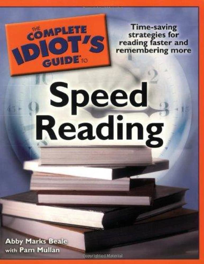 کتاب The Complete Idiot’s Guide to Speed Reading (راهنمای کامل احمق‌ها برای تندخوانی) نسخه انگلیسی PDF