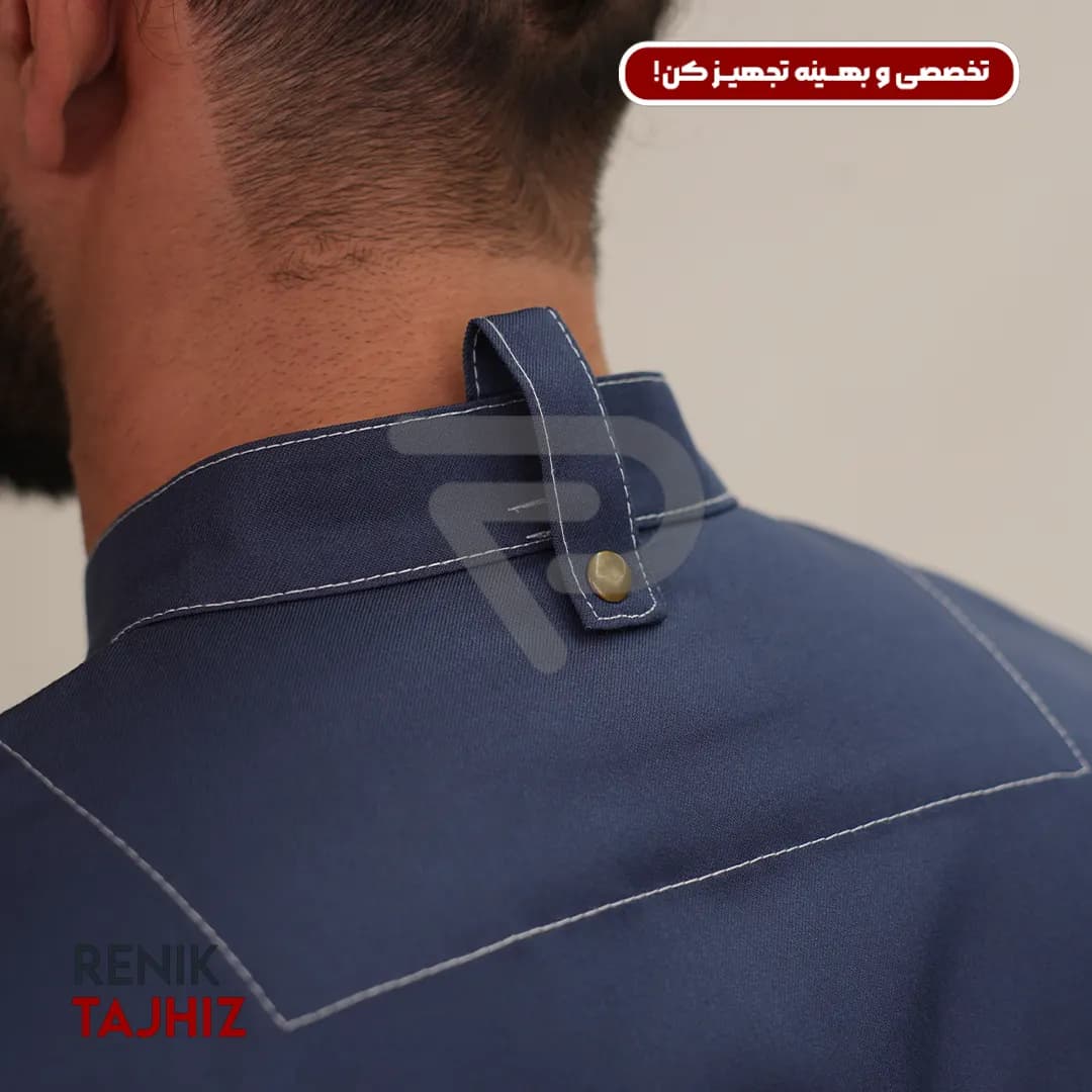 روپوش سر آشپزی 3 دکمه ای طوسی — تصویر ۶