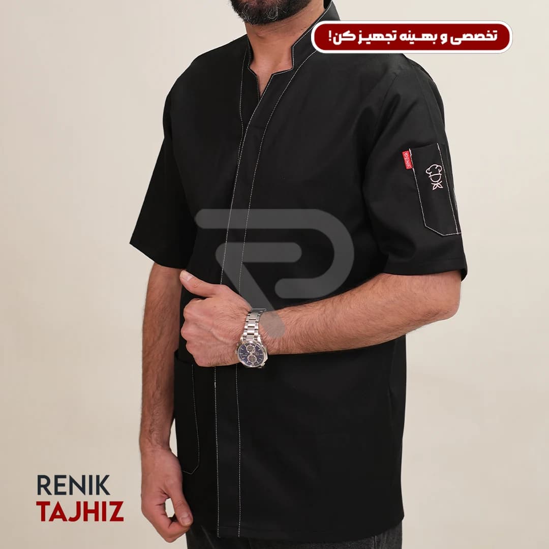 روپوش مشکی دکمه مخفی — تصویر ۳