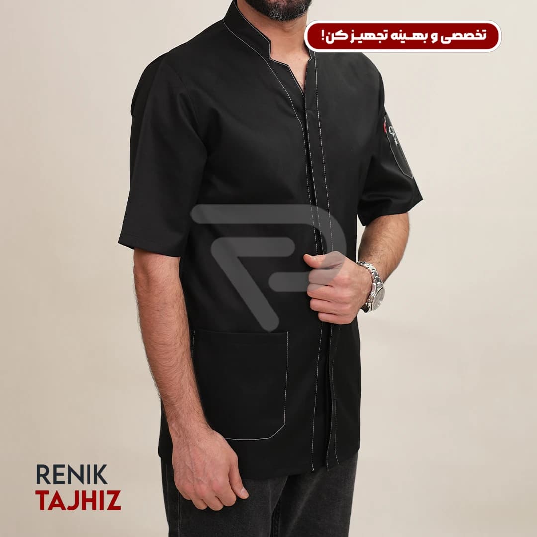 روپوش مشکی دکمه مخفی — تصویر ۲