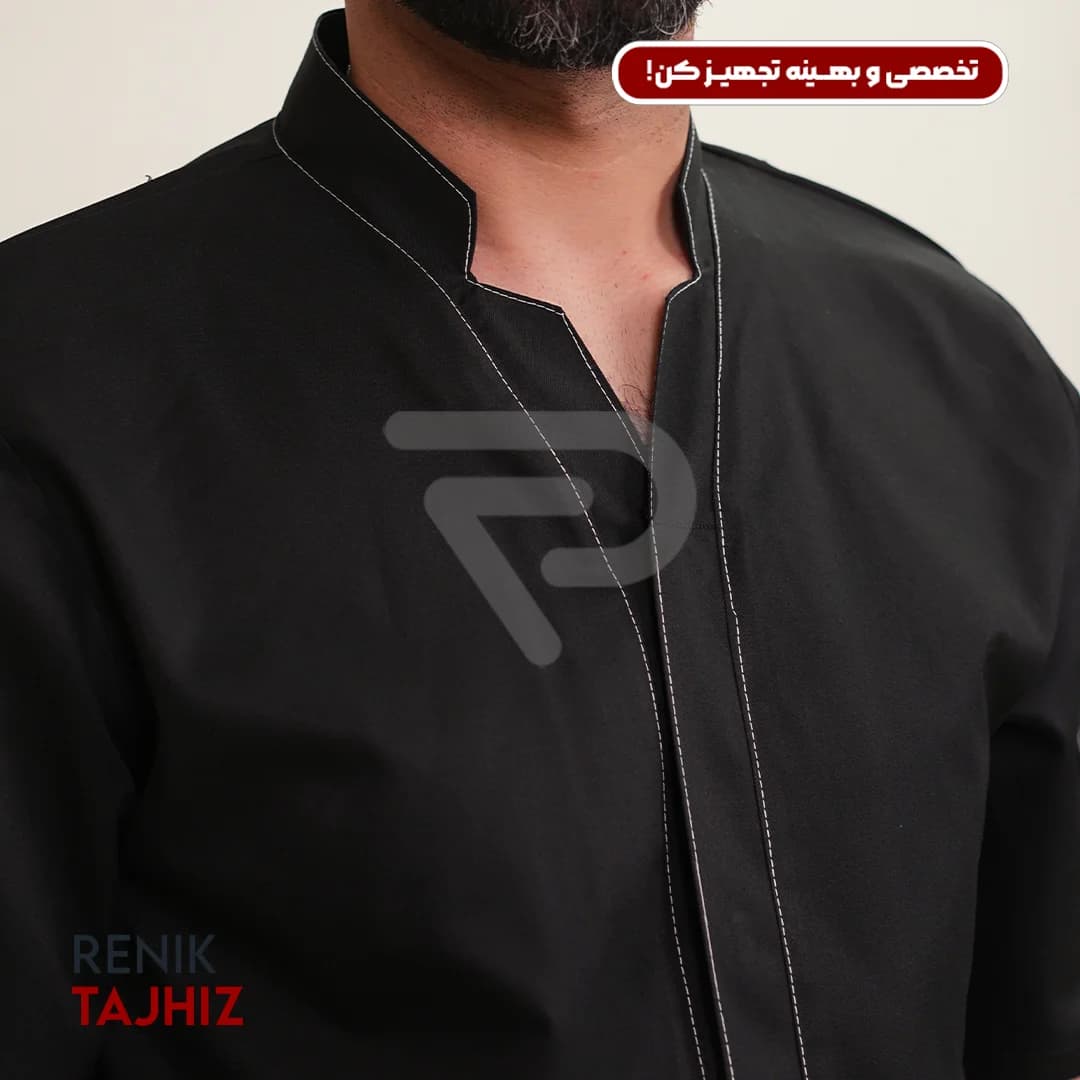 روپوش مشکی دکمه مخفی — تصویر ۶