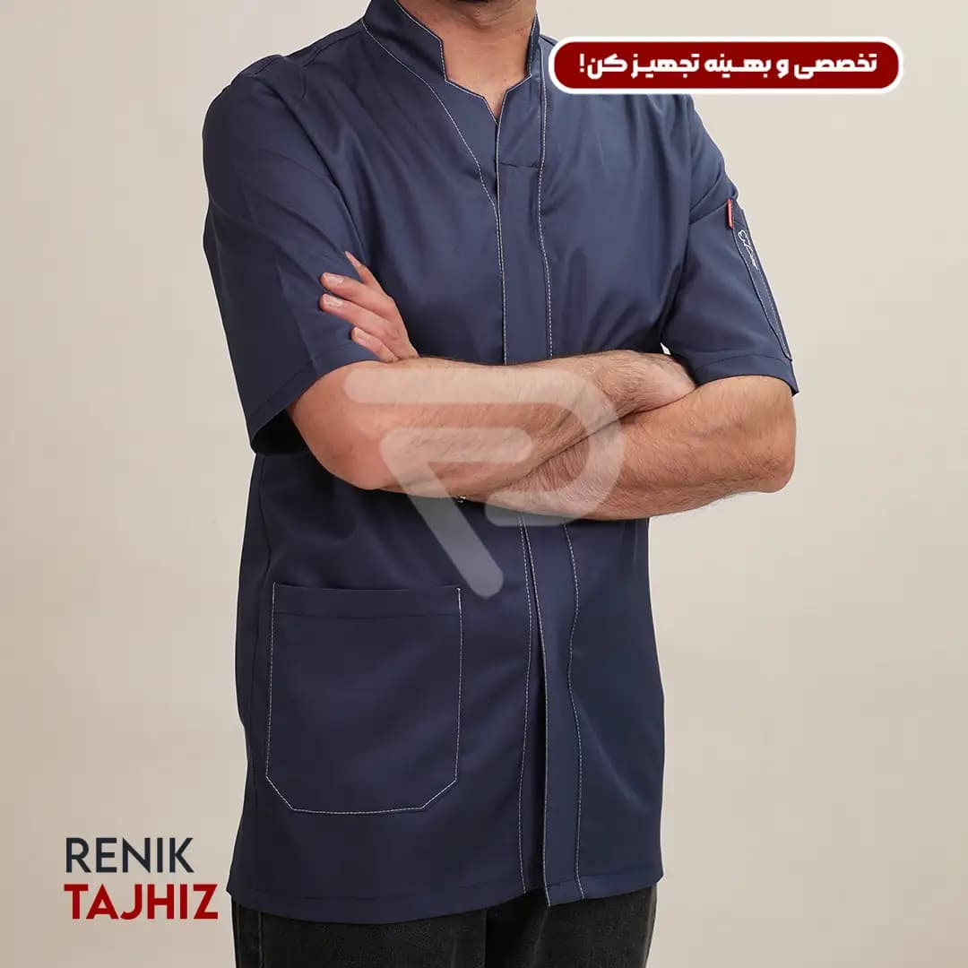 روپوش طوسی دکمه مخفی — تصویر ۶