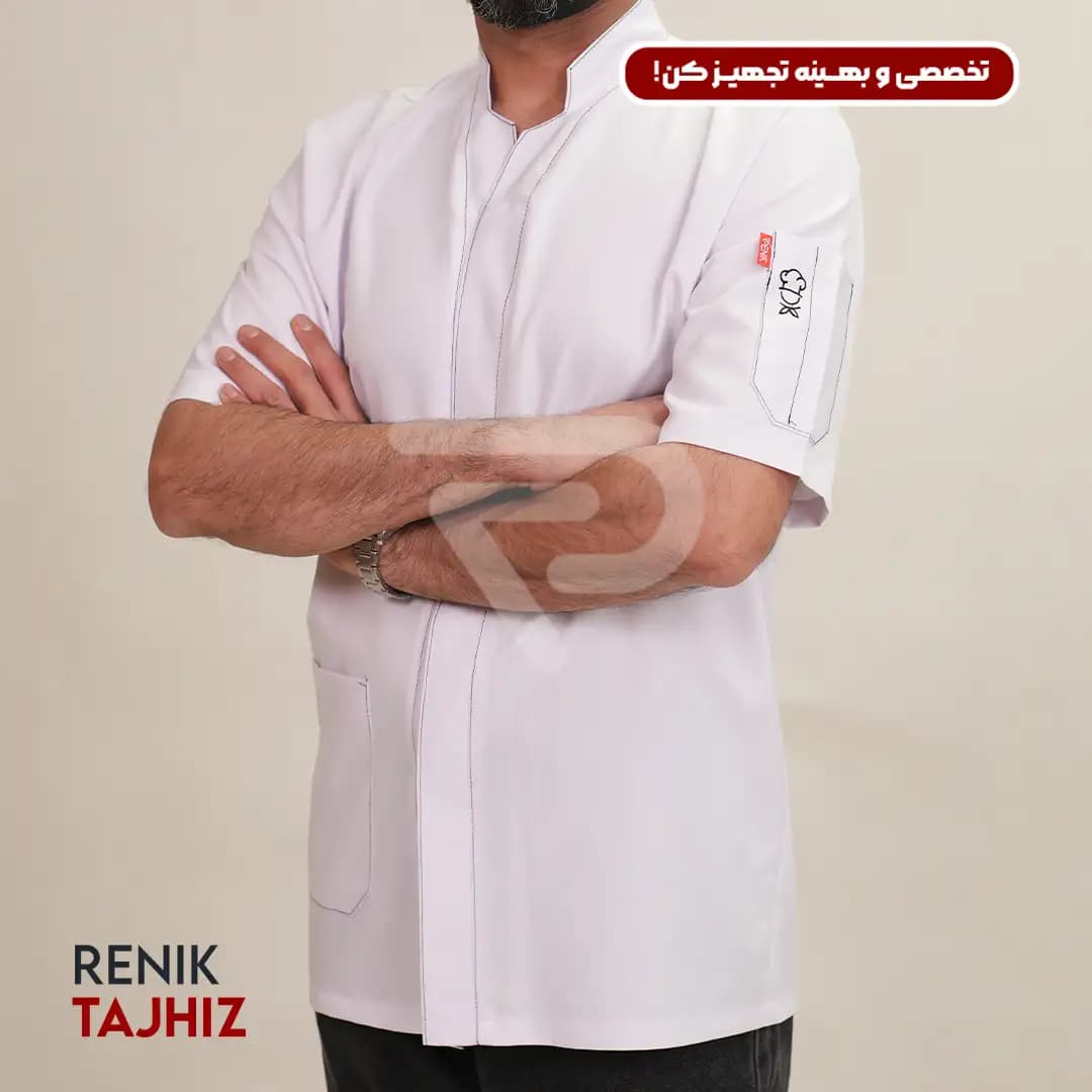 روپوش سفید دکمه مخفی — تصویر ۶