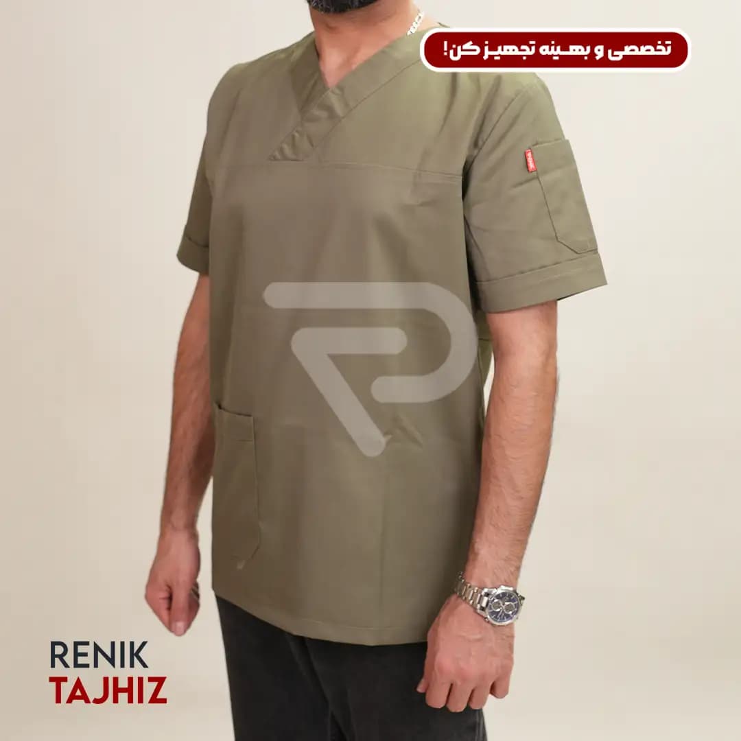 روپوش سرآشپزی یقه هفت سبز — تصویر ۸