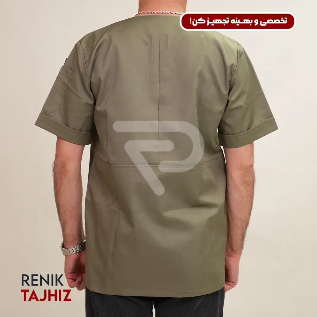 روپوش سرآشپزی یقه هفت سبز — تصویر ۲