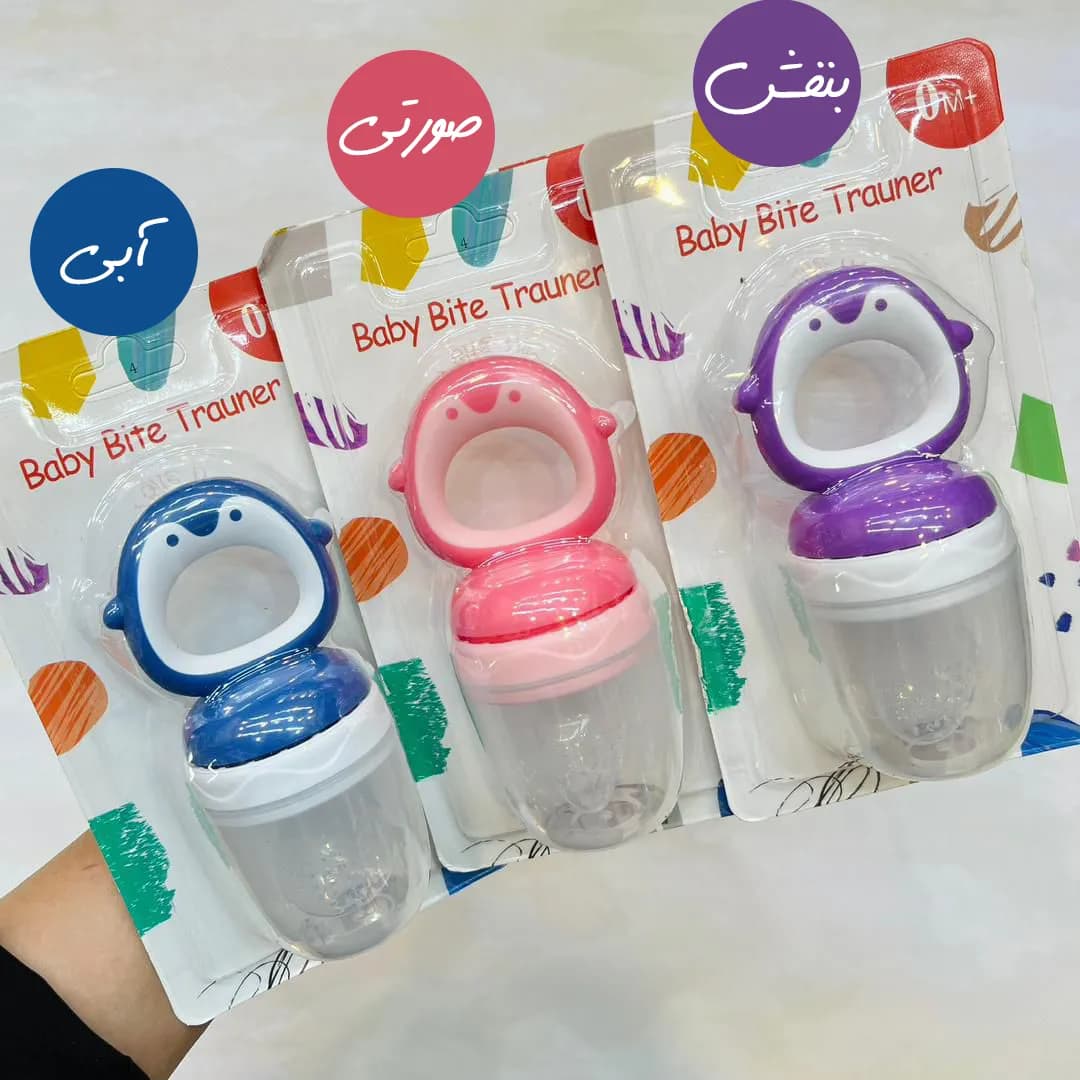 پستانک میوه خوری و عصاره خوری کودک طرح پنگوئن Baby Bite Trauner — تصویر ۳