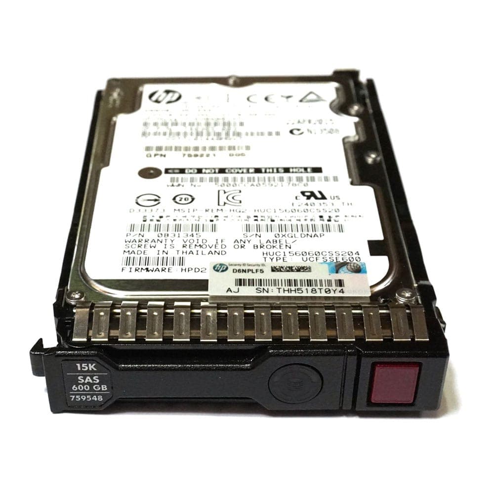 هارد سرور HP 600GB SAS 12G 15K SFF (استوک)