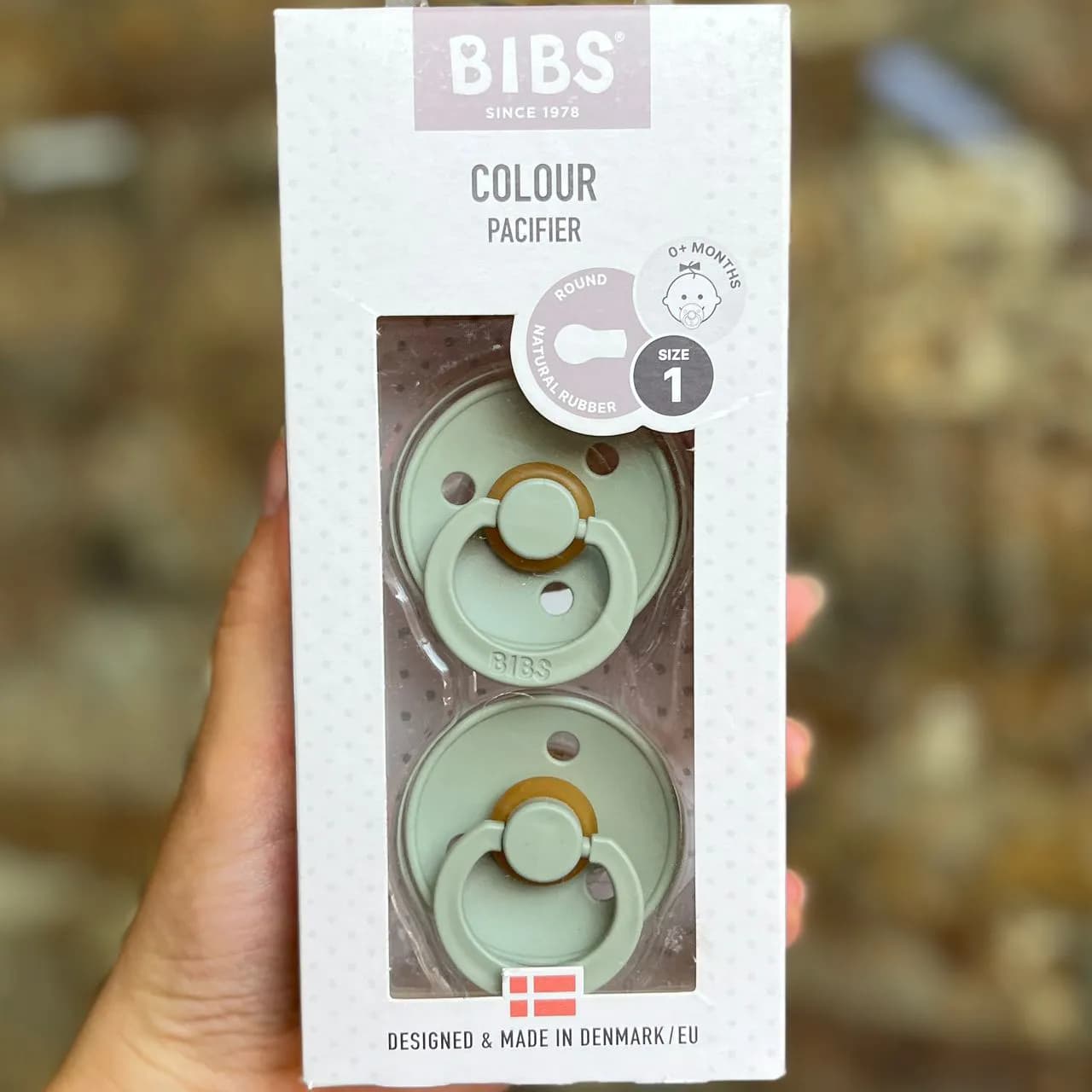 پستانک لاتکس طبیعی بیبز BIBS سایز ۱ دو عددی سبز
