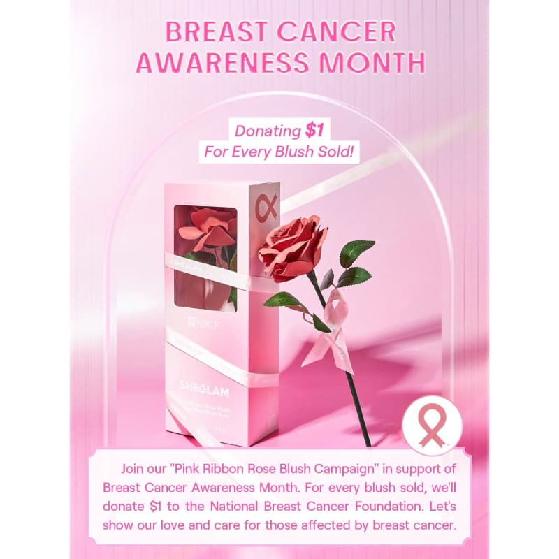 رژگونه گل رز Pink Ribbon Rose شیگلم SHEGLAM — تصویر ۲