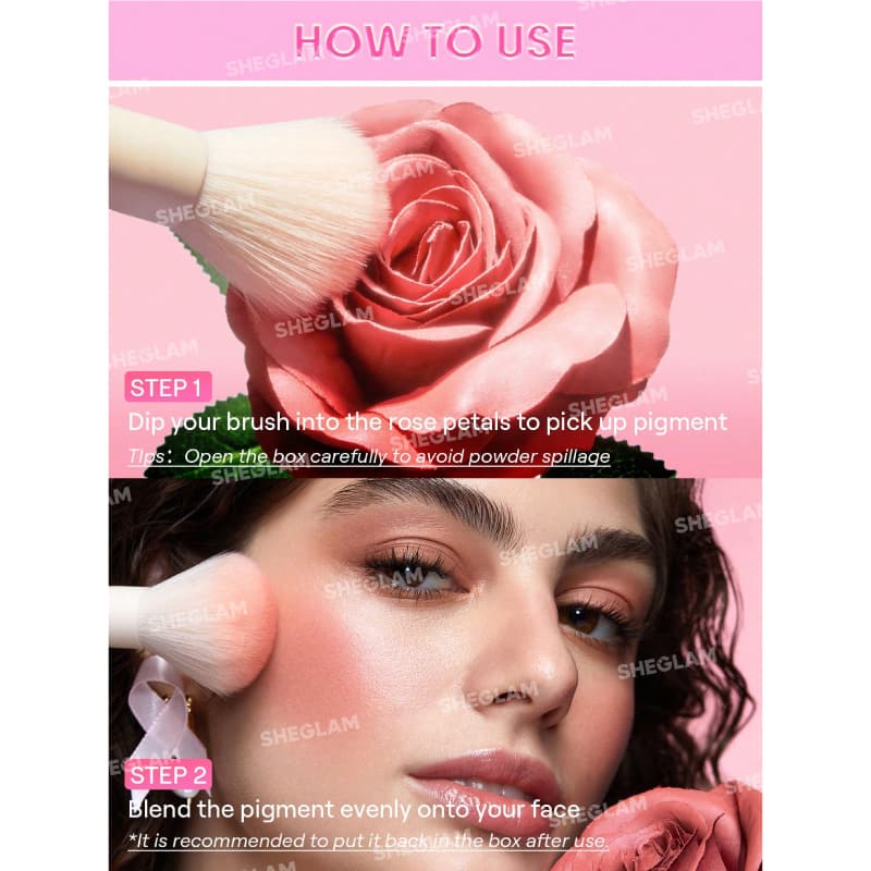 رژگونه گل رز Pink Ribbon Rose شیگلم SHEGLAM — تصویر ۳