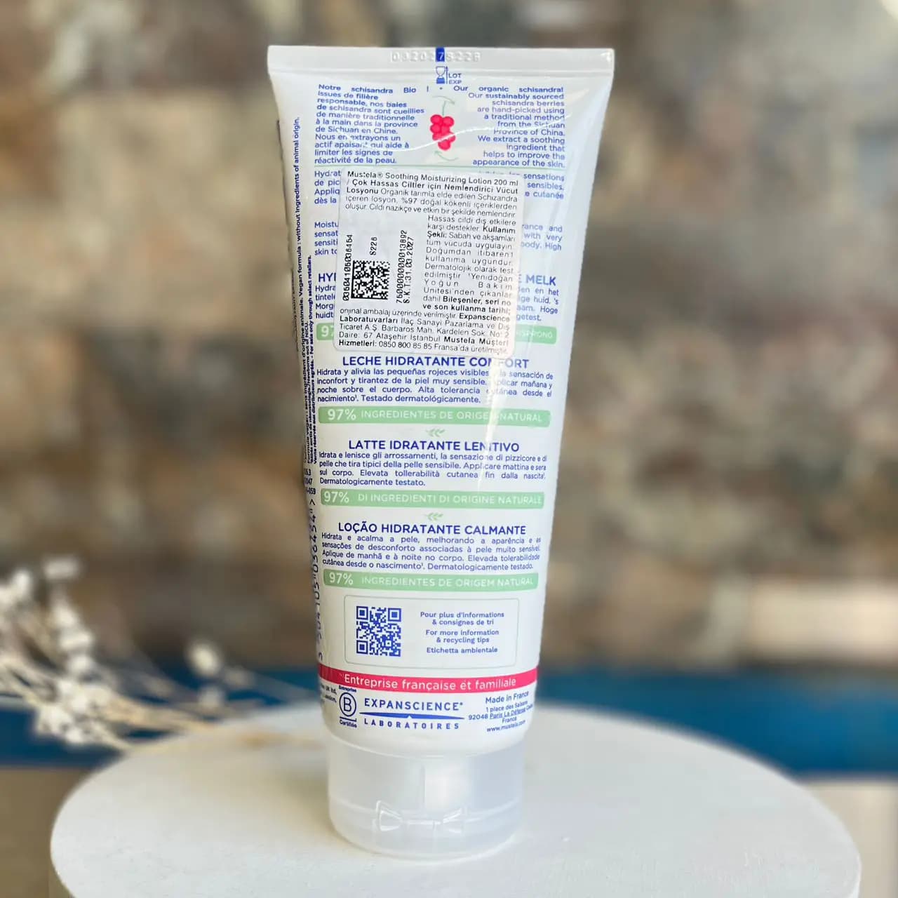 لوسیون بدن سوتینگ موستلا Mustela تسکین دهنده پوست حساس ۲۰۰ — تصویر ۳