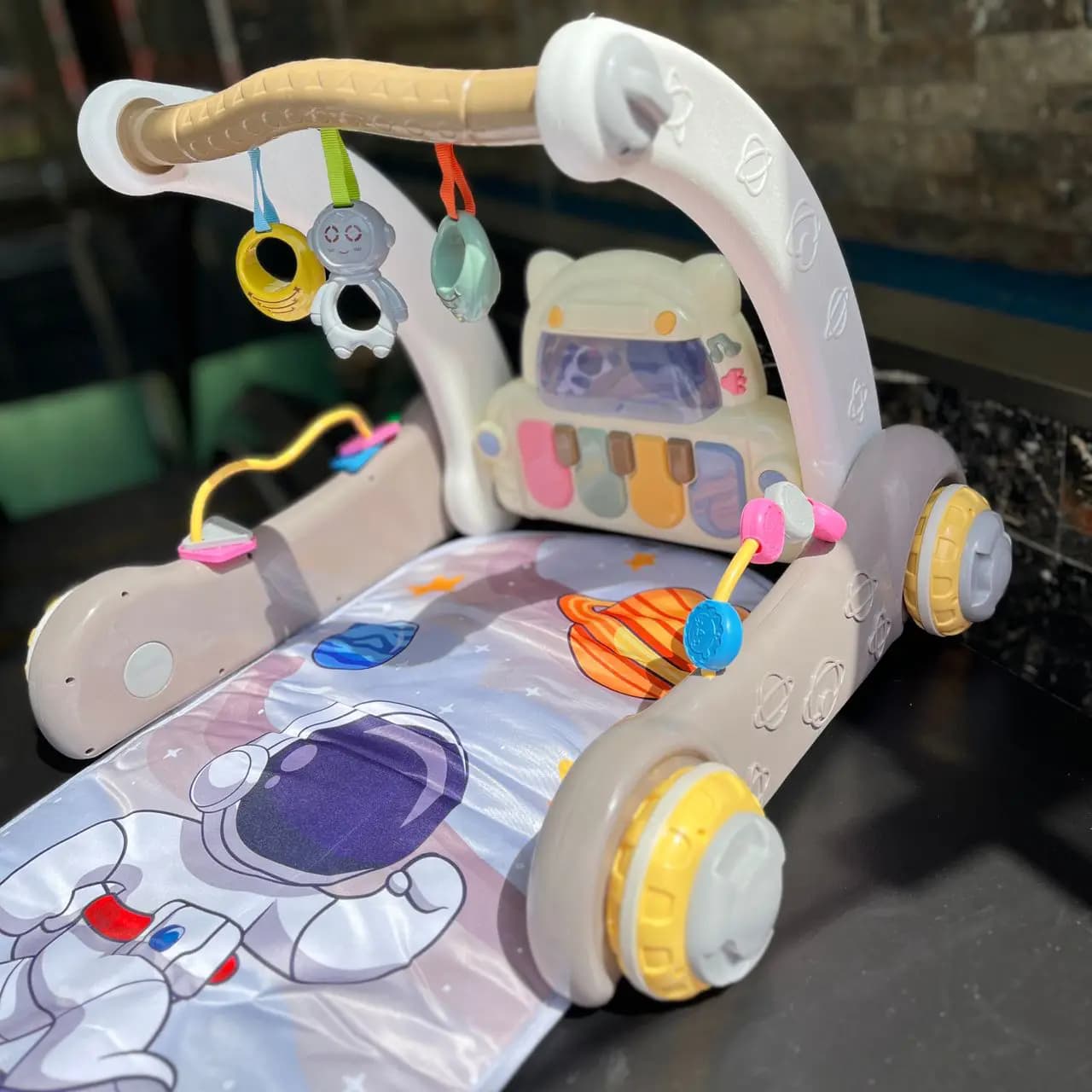 تشک بازی پیانودار واکرشو فضانورد Baby Fitness Rack & Walker AYINR — تصویر ۴