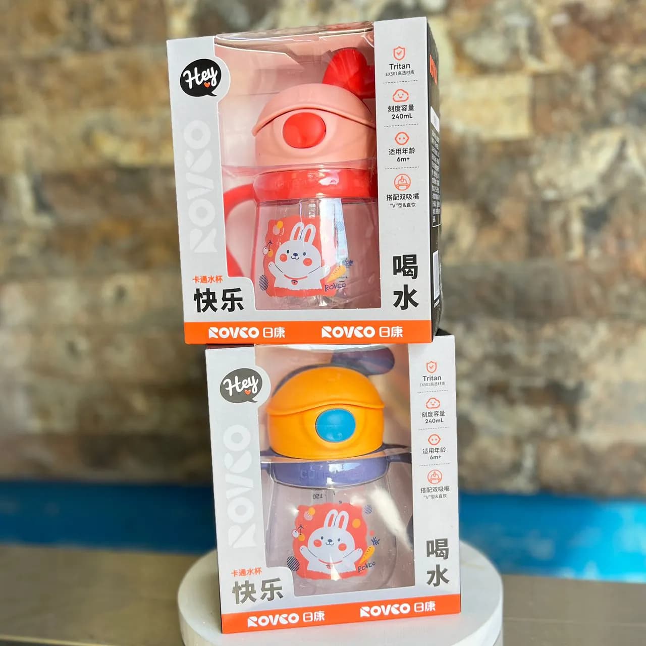 لیوان آبمیوه خوری ۲۴۰ میل رووکو با سری اضافه Rovco طرح خرگوش — تصویر ۳