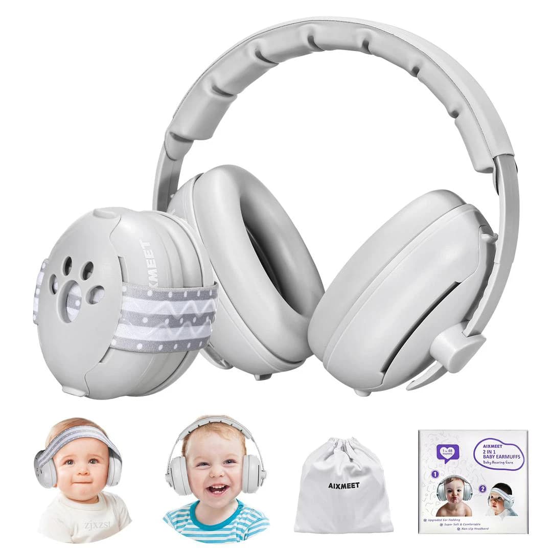 گوش گیر و نویز گیر ۲ کاره نوزاد 2in1 Baby Earmuffs محافظ گوش