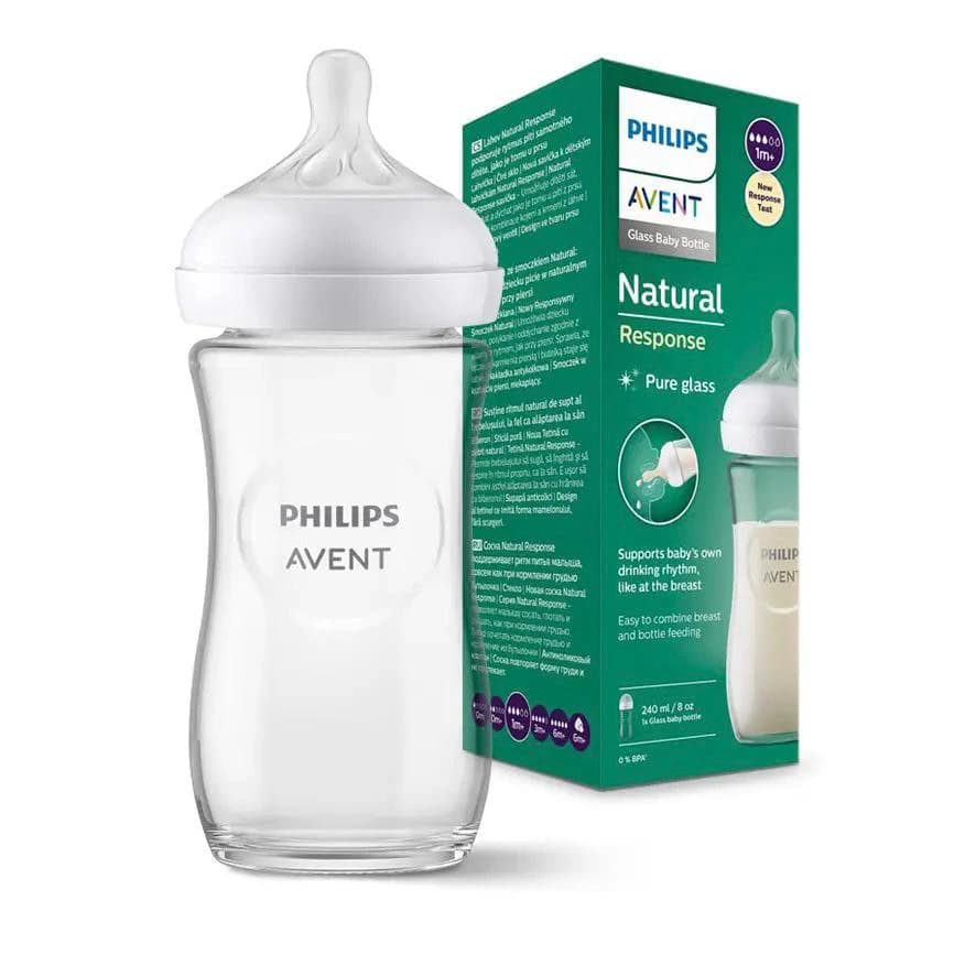 شیشه شیر ۲۴۰ میل پیرکس اونت مدل نچرال ریسپانس Philips Avent — تصویر ۵