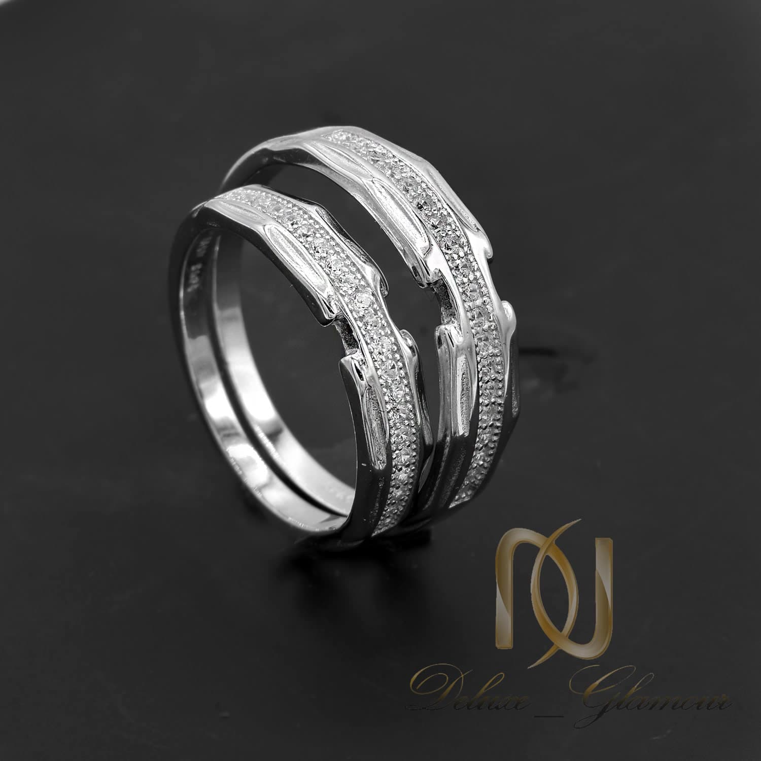 حلقه ست نقره شیک نگین دار RG-N583 — تصویر ۲