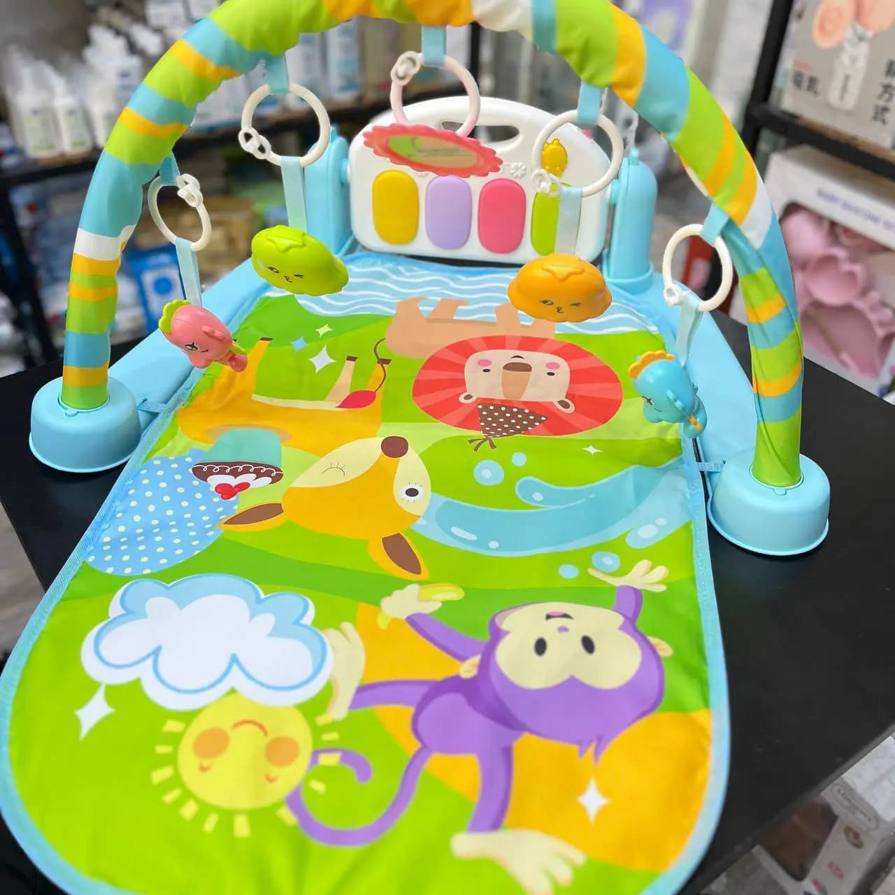 تشک بازی پیانودار Baby Piano Gym Mat طرح حیوانات جنگل