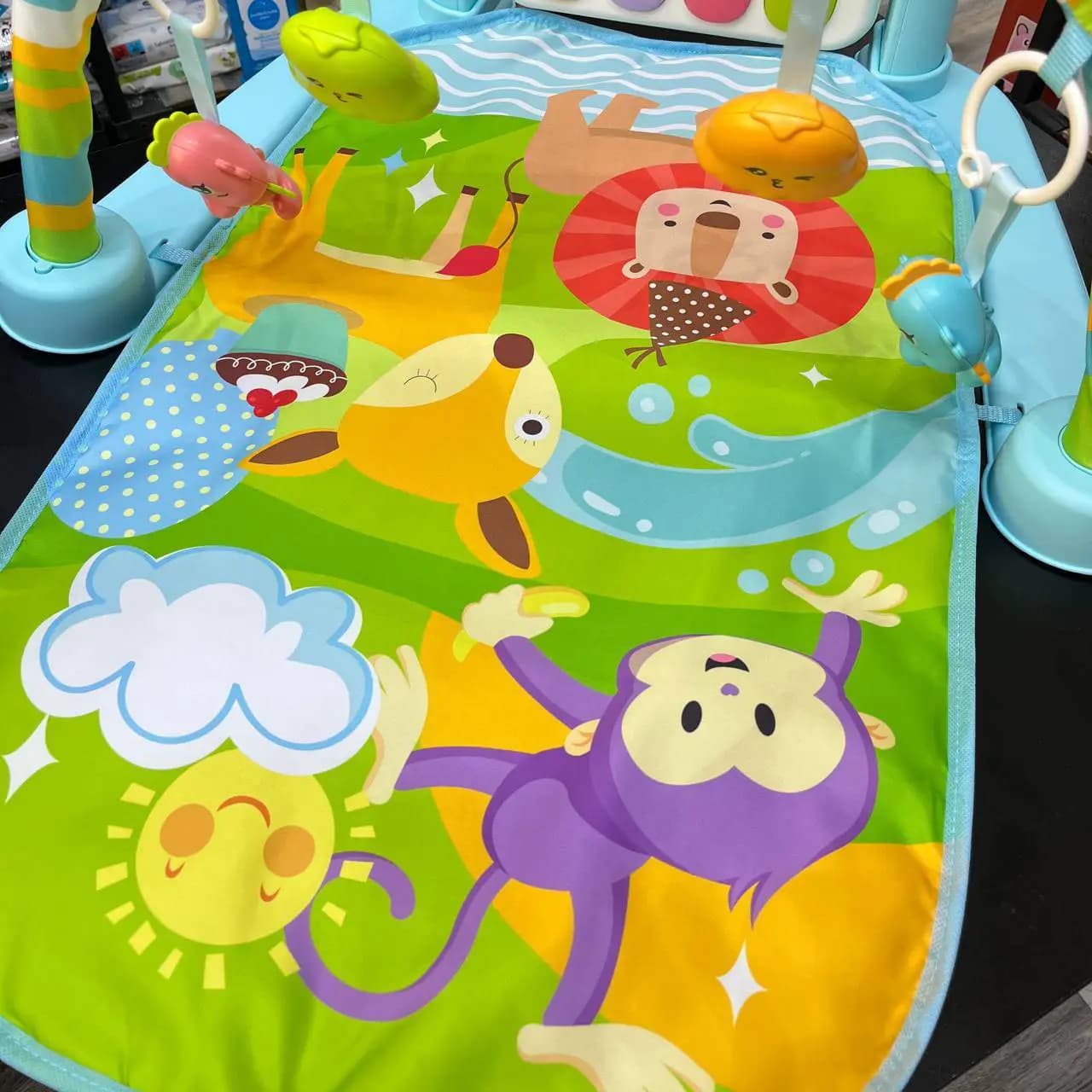 تشک بازی پیانودار Baby Piano Gym Mat طرح حیوانات جنگل — تصویر ۳