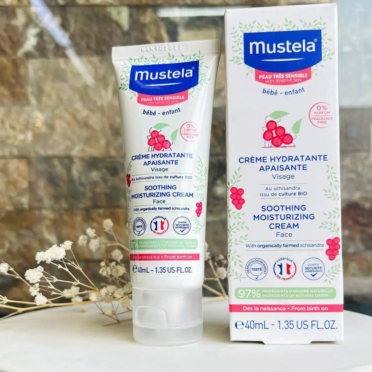 کرم صورت تسکیندهنده سوتینگ موستلا Mustela ماستلا پوست حساس — تصویر ۲