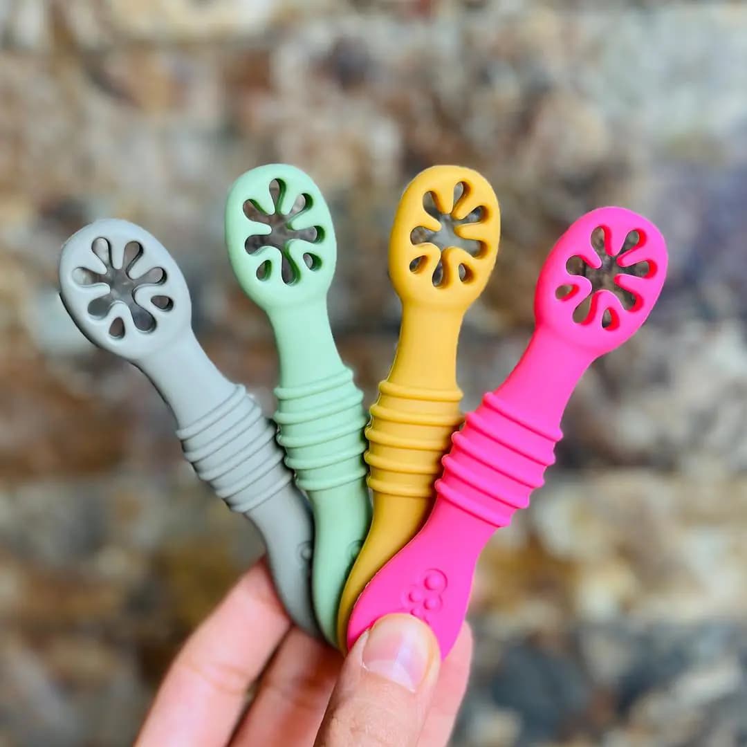 قاشق پری اسپون سیلیکونی دو عددی کودک Pre Spoon