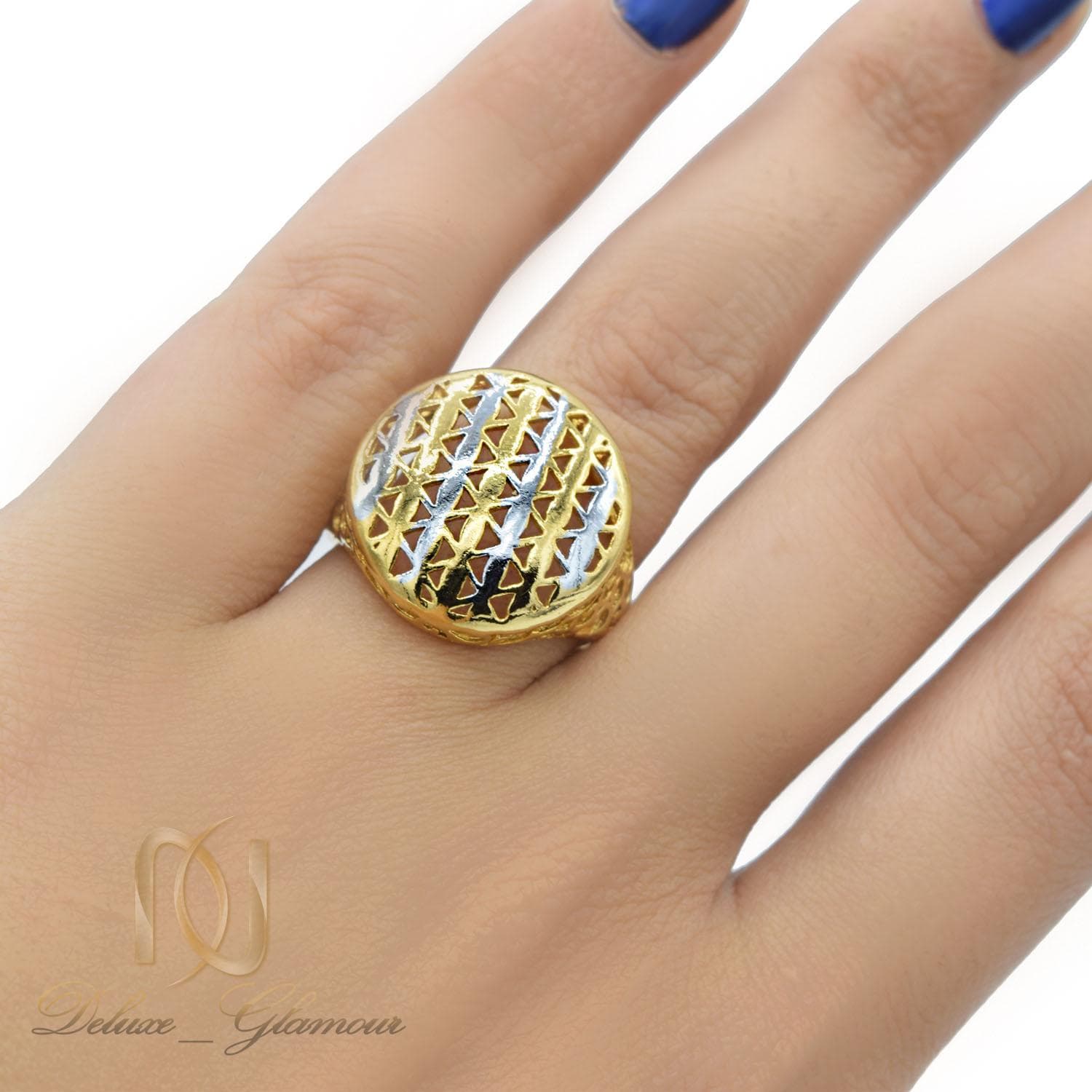 انگشتر زنانه برنجی طلایی RG-N435 — تصویر ۳