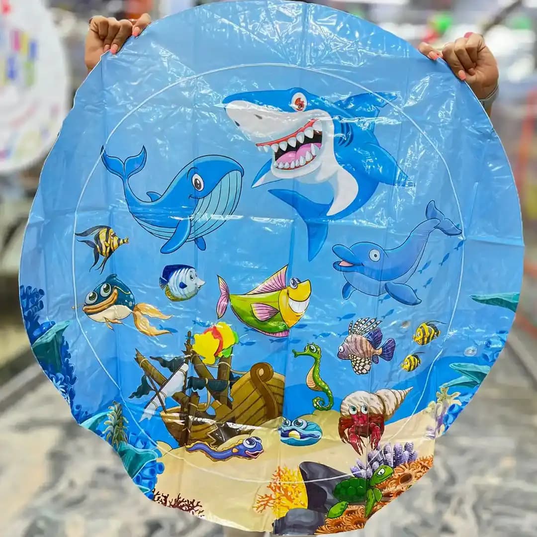 واتر مت دایره ای تشک بازی آبی کودک — تصویر ۳