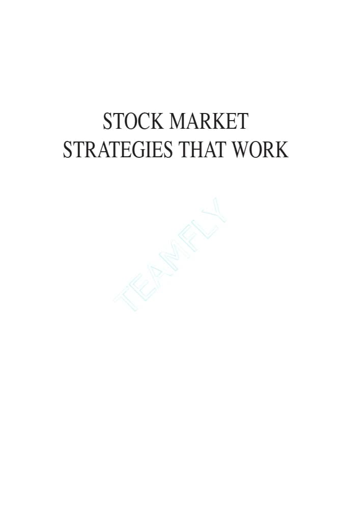 کتاب Stock Market Strategies That Work (استراتژی‌های موفق بازار سهام) نسخه انگلیسی PDF