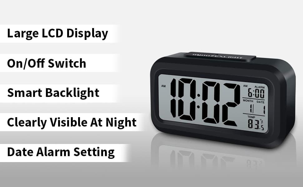 ساعت رومیزی دیجیتالی اسمارت کلاک Smart Clock(سایز بزرگ) — تصویر ۳