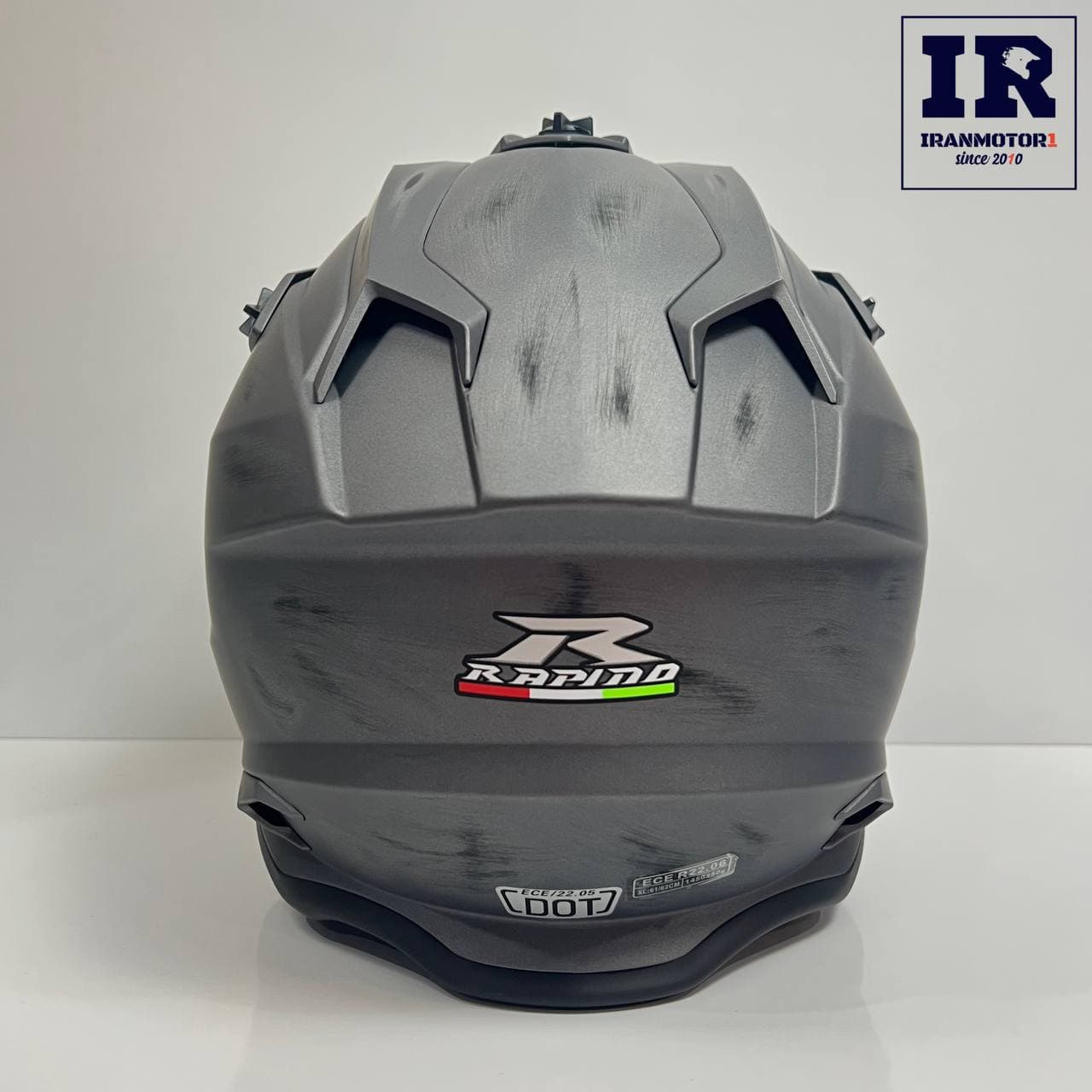 کلاه کاسکت کراسی راپیدو Rapido خاکستری — تصویر ۴